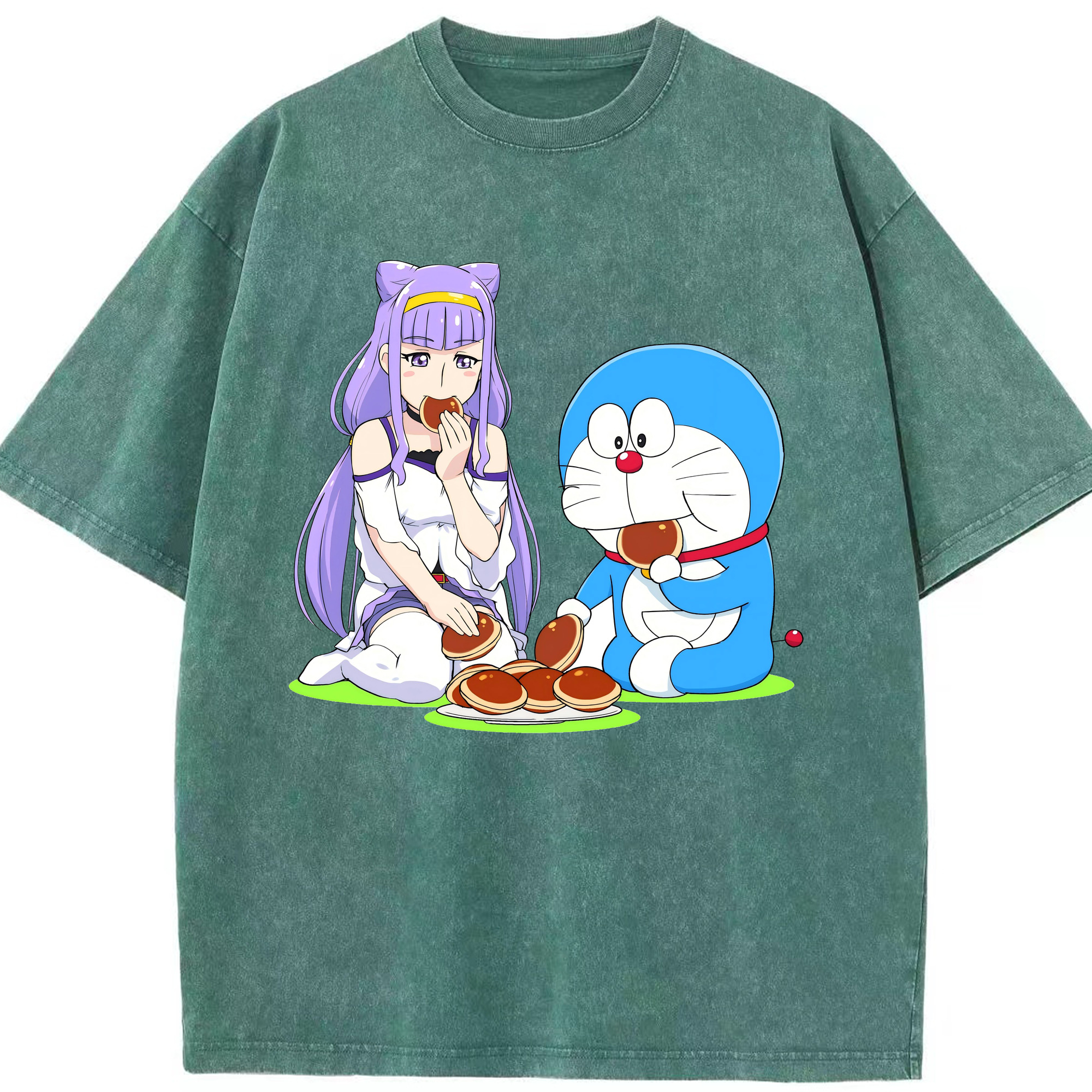 （画像用） ドラえもん Doraemon 綿100% ヴィンテージ風 半袖Tシャツ（フロントプリント）